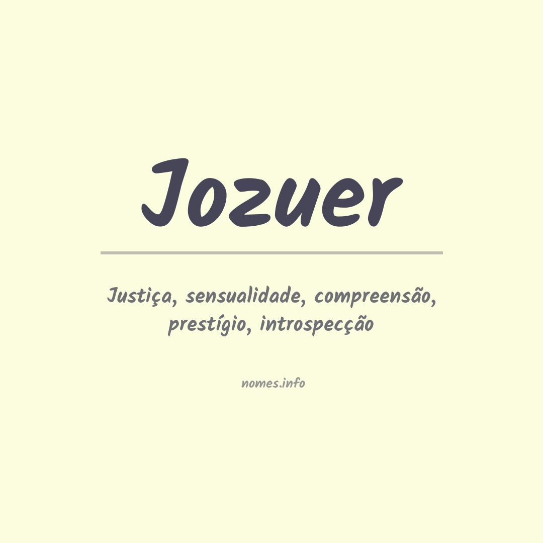 Significado do nome Jozuer