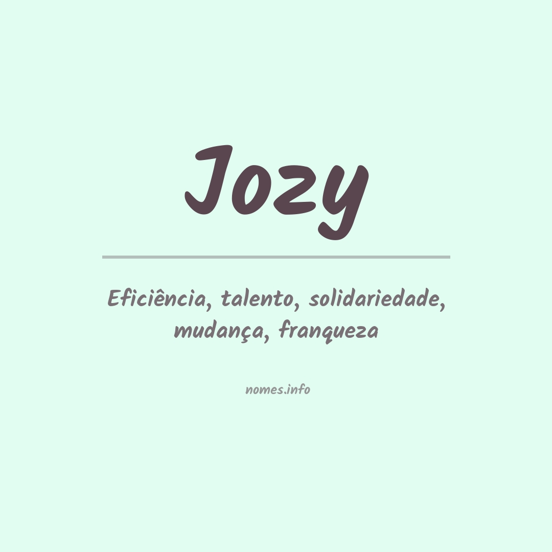 Significado do nome Jozy