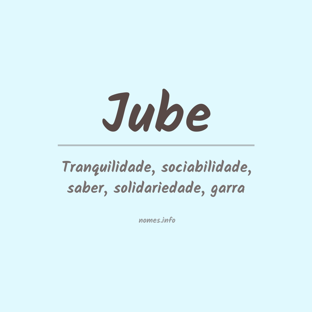 Significado do nome Jube