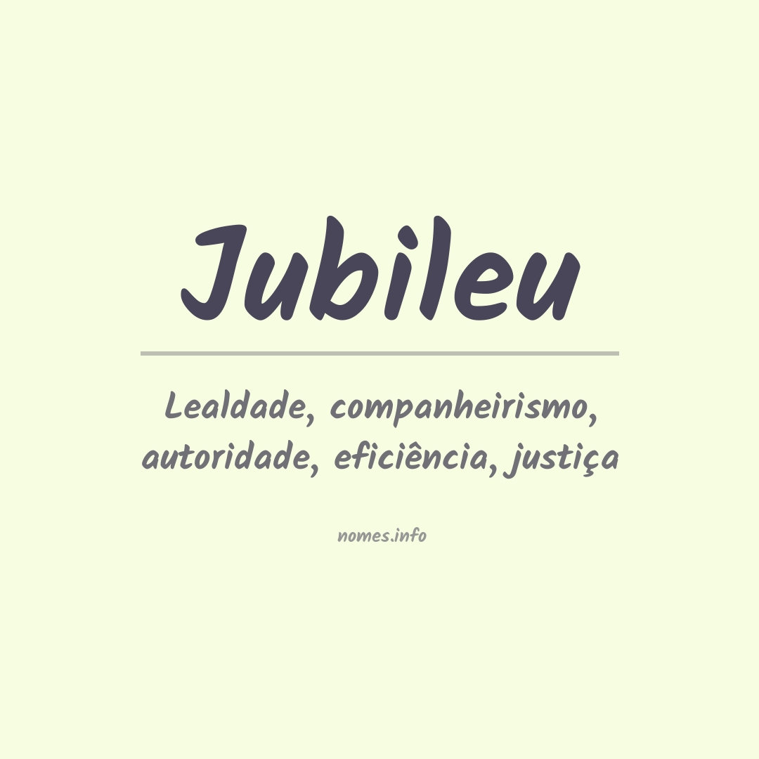 Significado do nome Jubileu