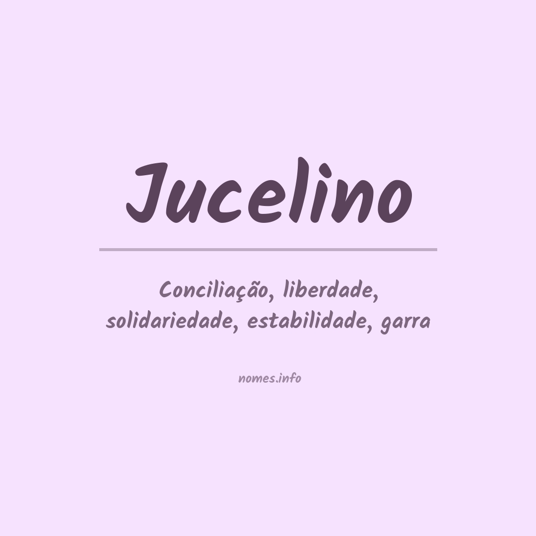 Significado do nome Jucelino