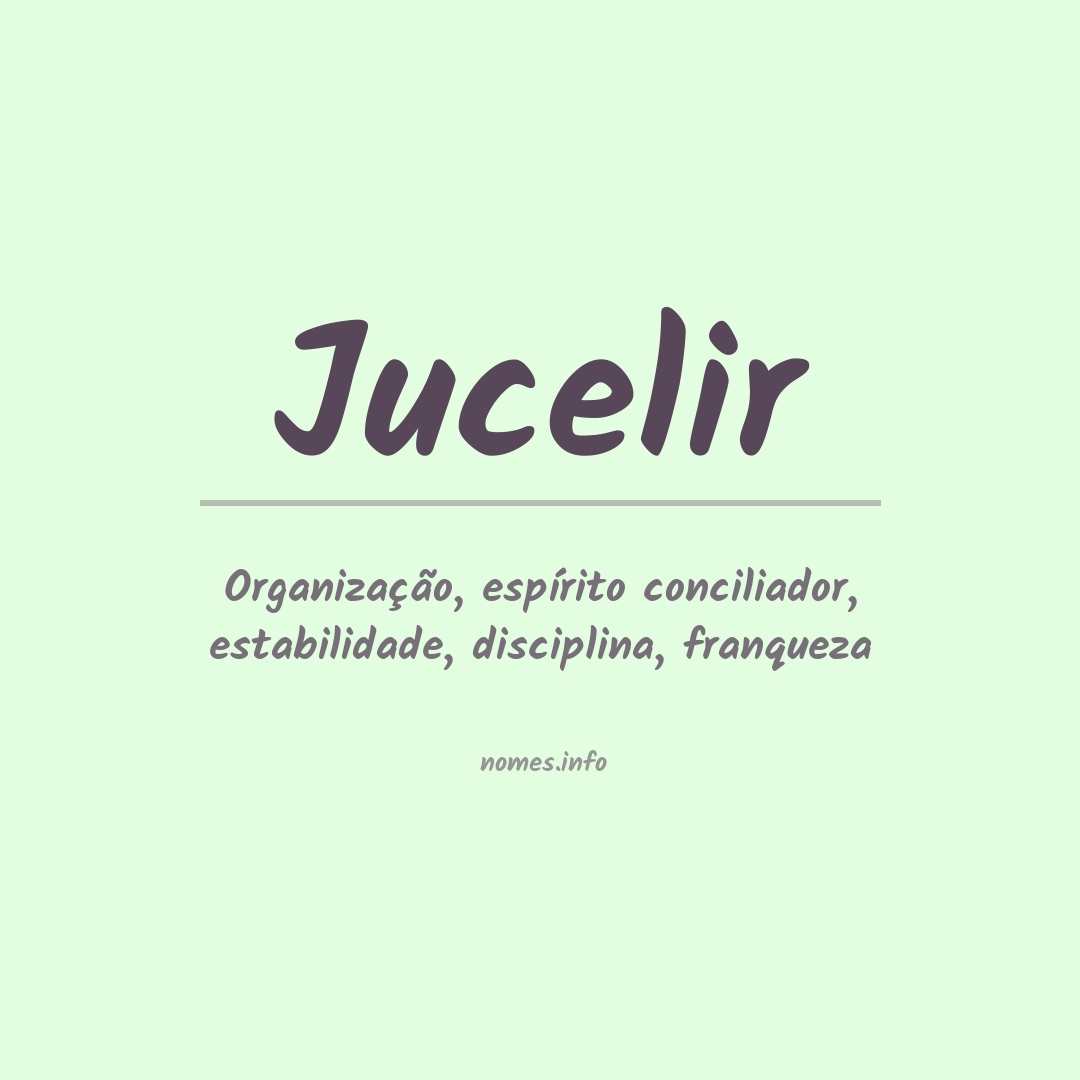 Significado do nome Jucelir