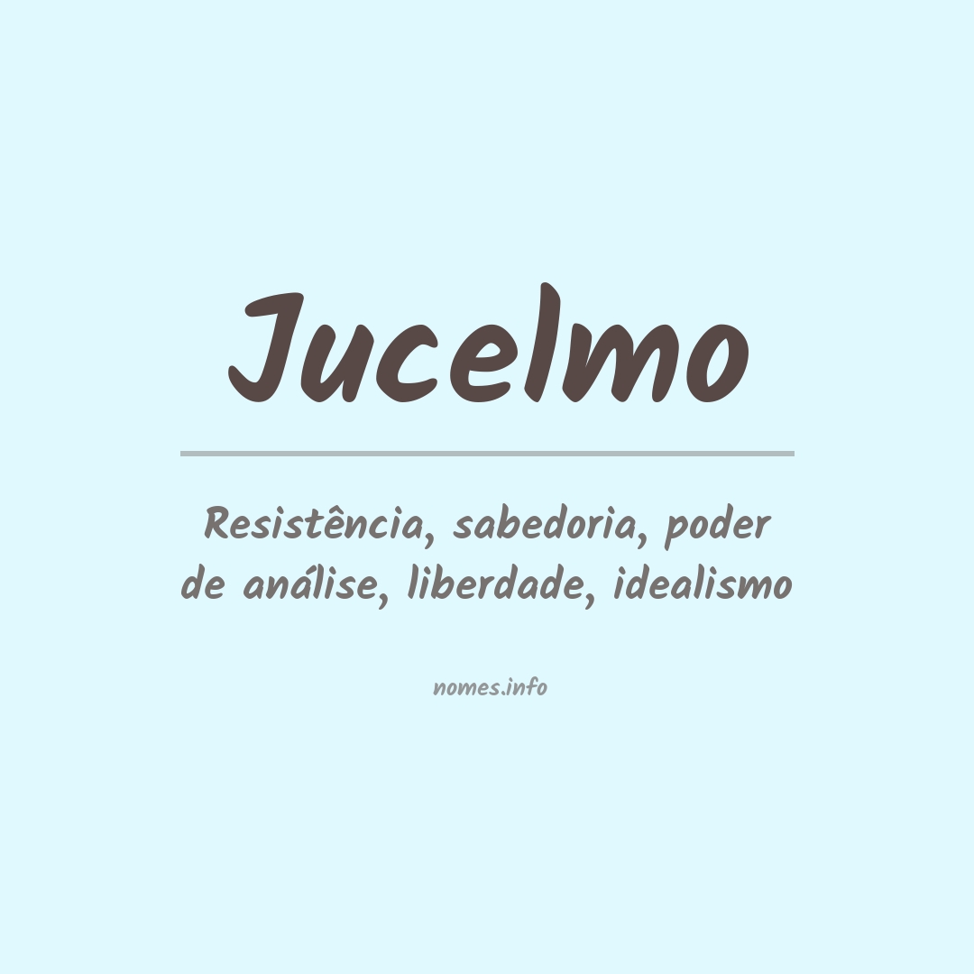 Significado do nome Jucelmo
