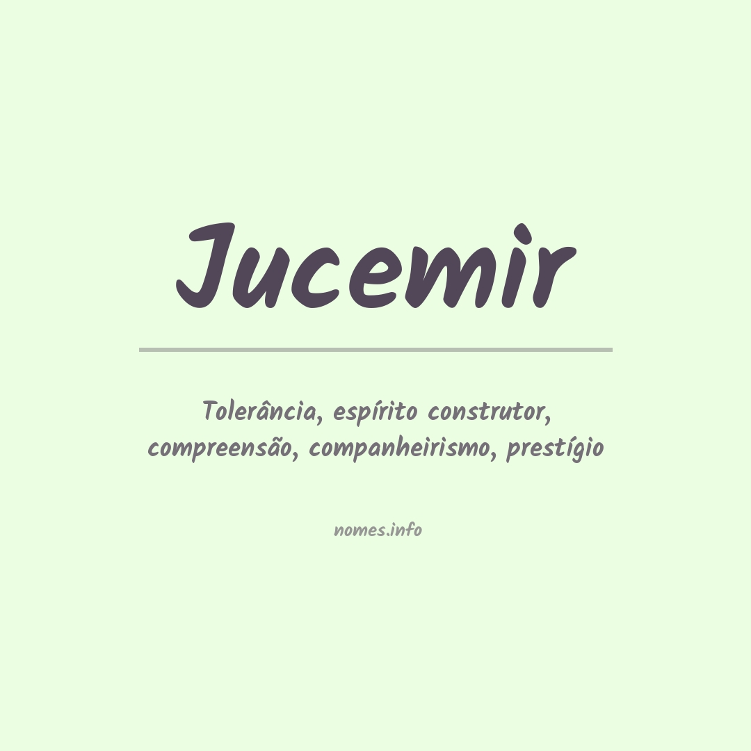 Significado do nome Jucemir