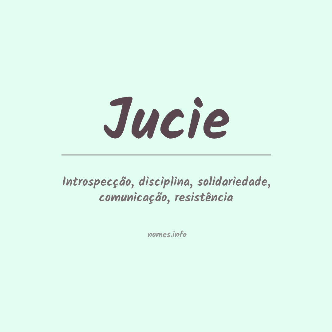 Significado do nome Jucie