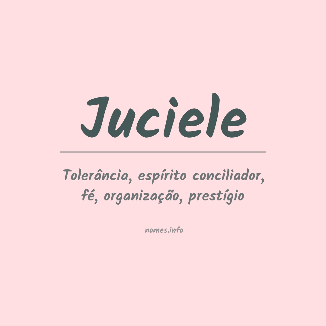 Significado do nome Juciele