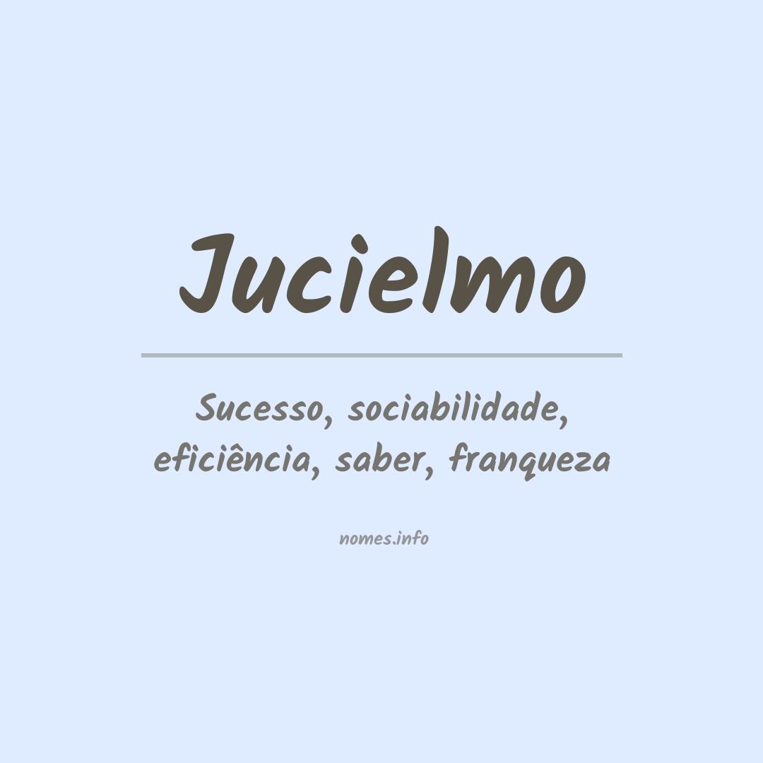 Significado do nome Jucielmo