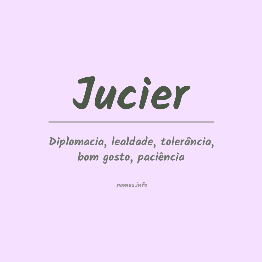 Significado do nome Jucier