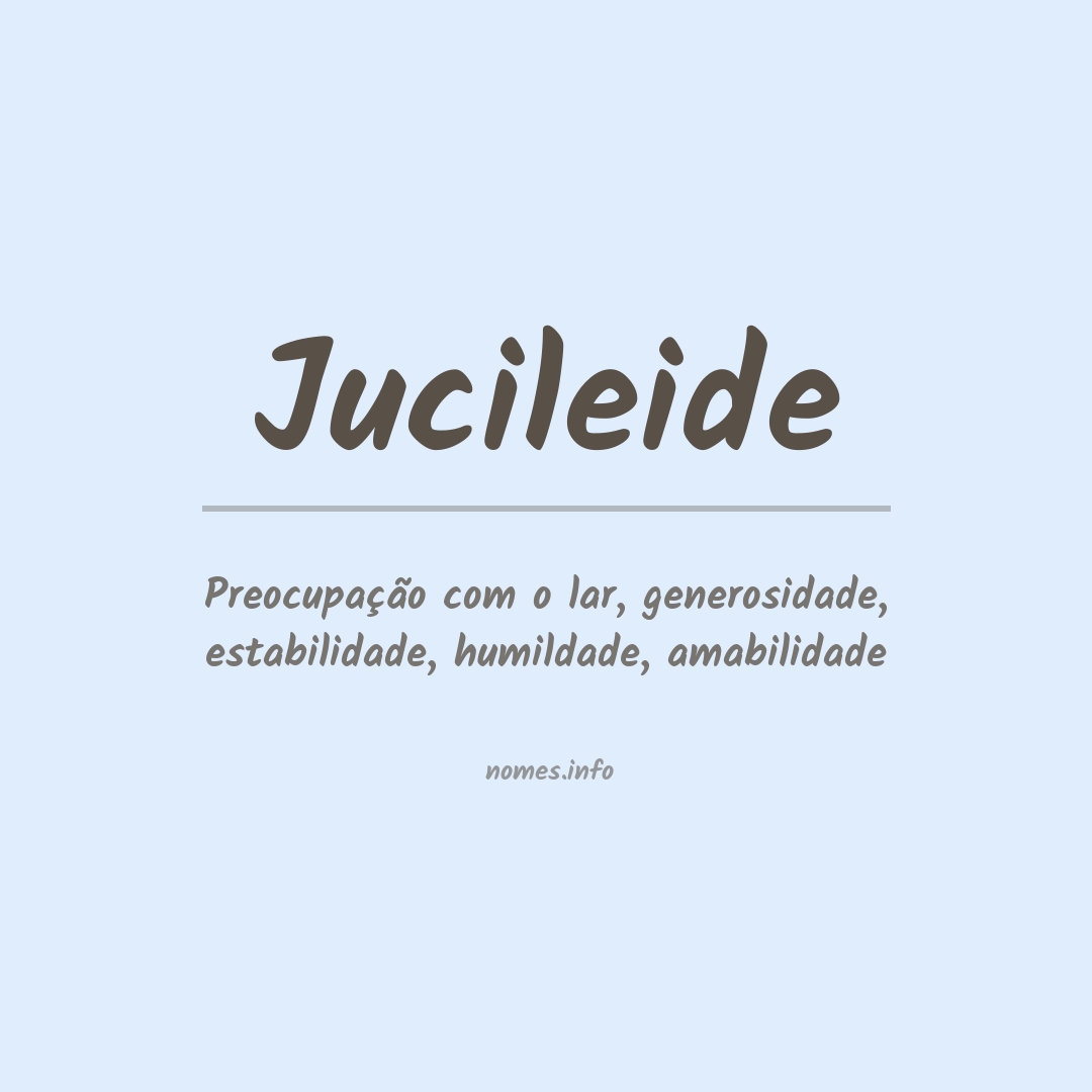 Significado do nome Jucileide