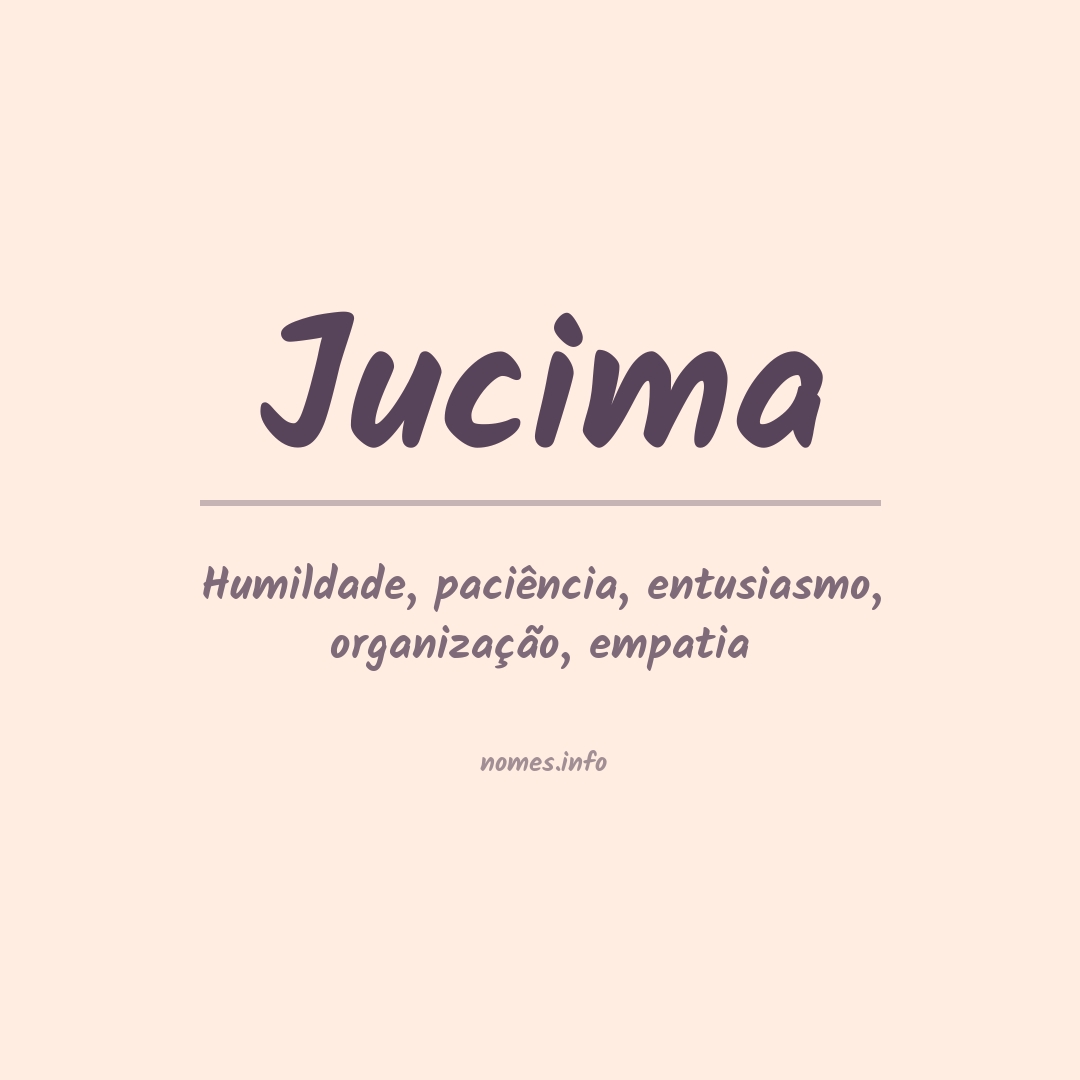 Significado do nome Jucima