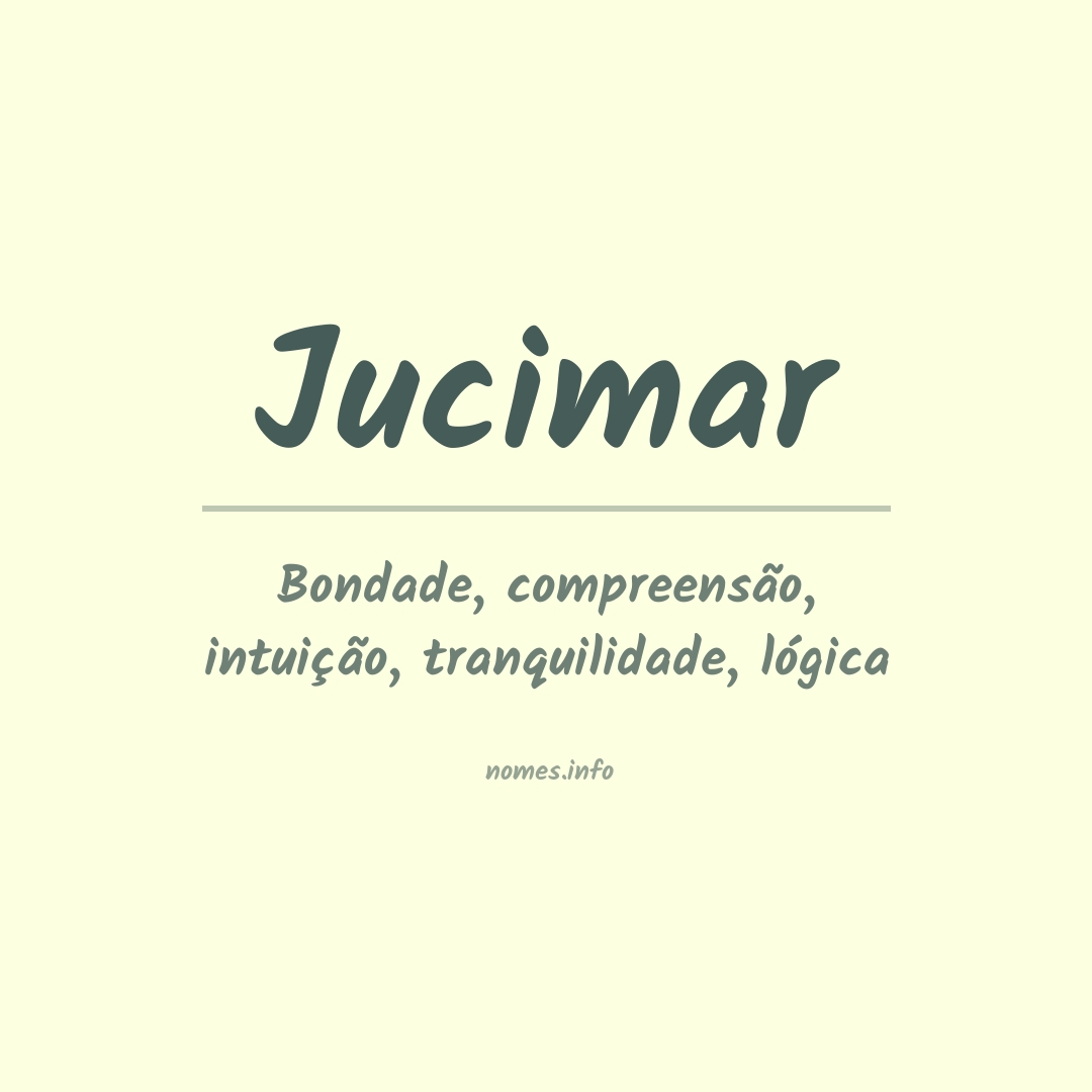 Significado do nome Jucimar
