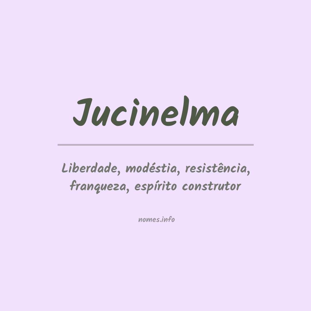 Significado do nome Jucinelma