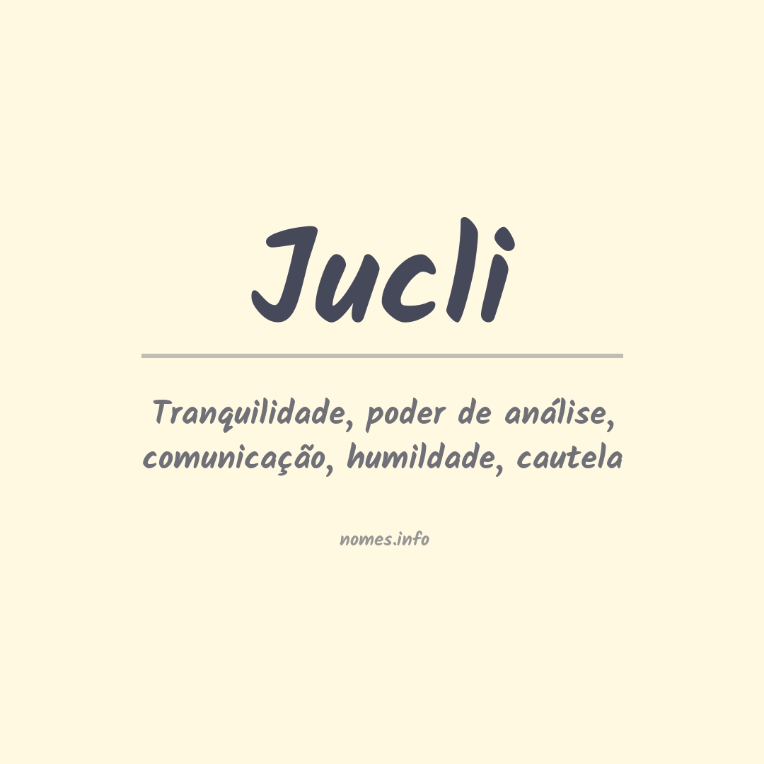 Significado do nome Jucli