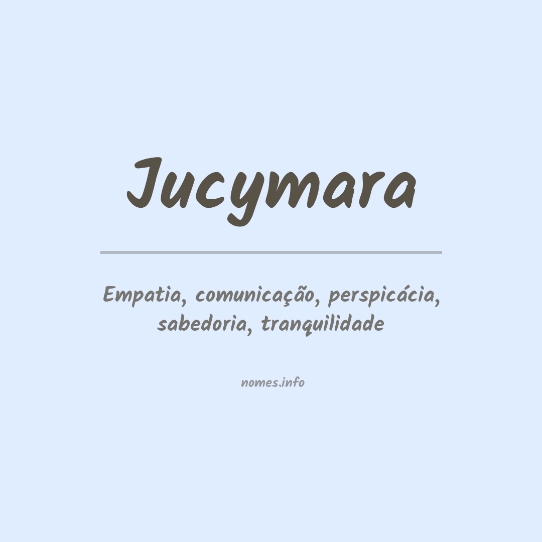 Significado do nome Jucymara