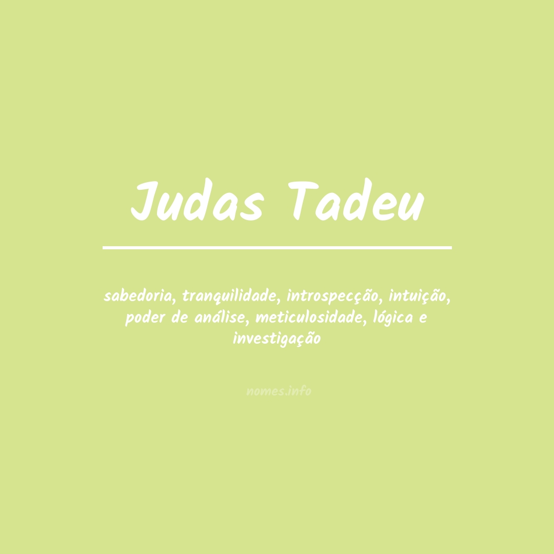 Significado do nome Judas tadeu