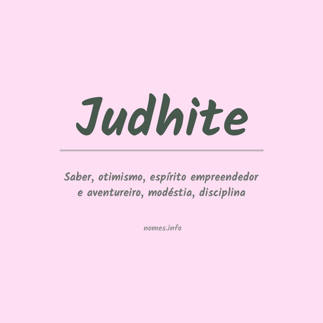 Significado do nome Judhite