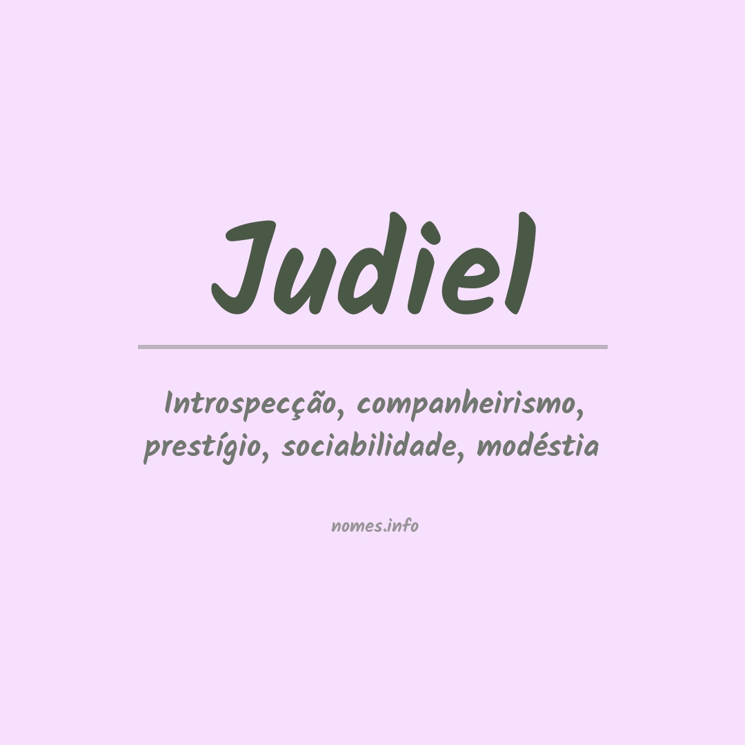 Significado do nome Judiel