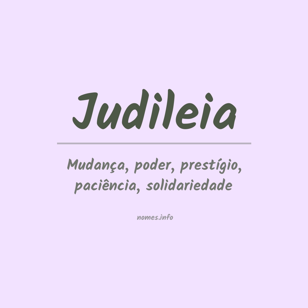 Significado do nome Judileia