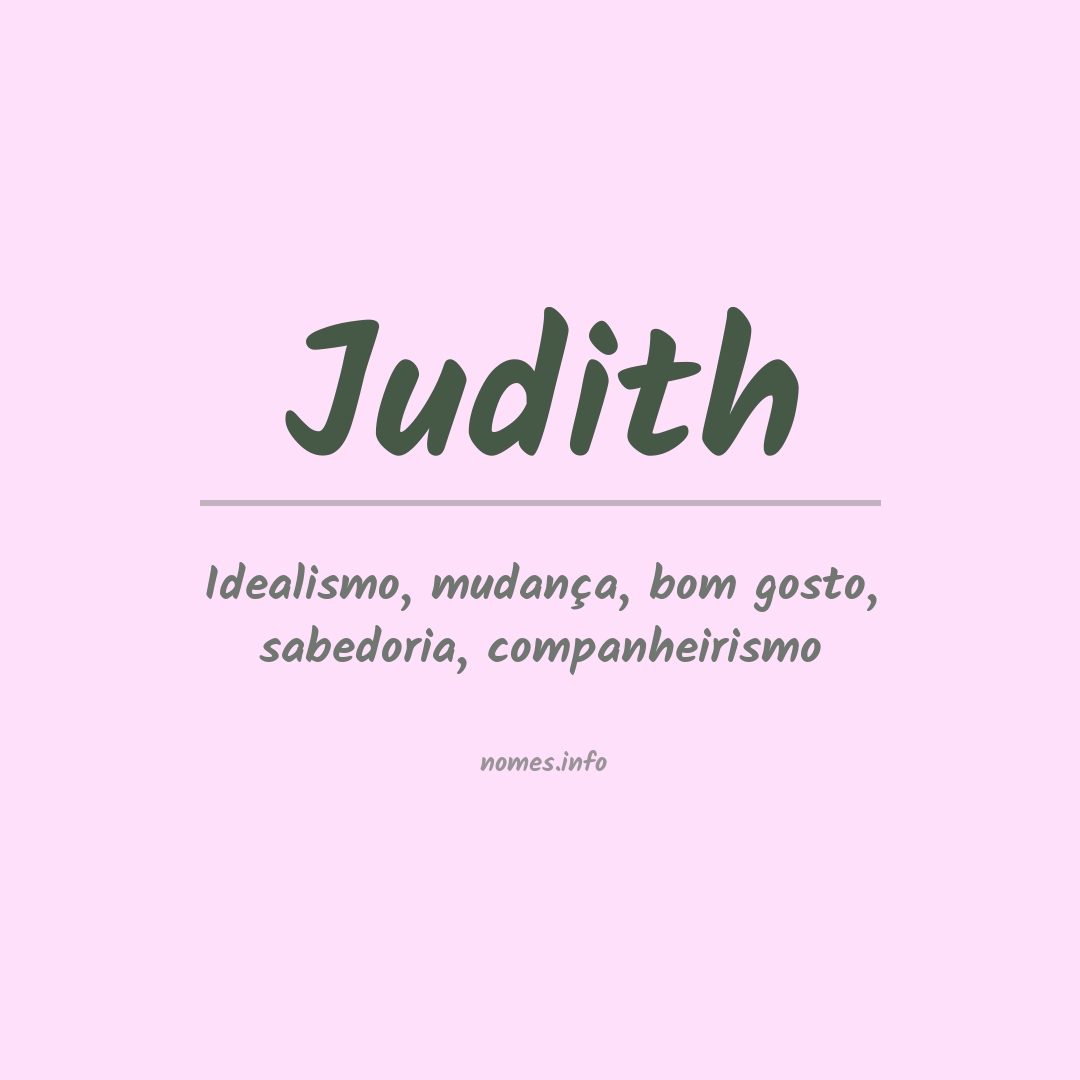 Significado do nome Judith