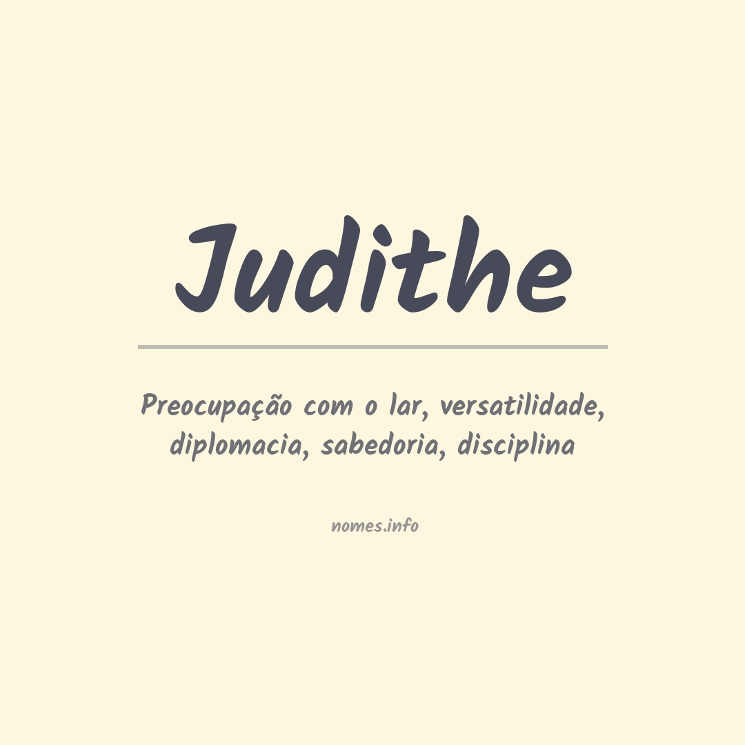 Significado do nome Judithe