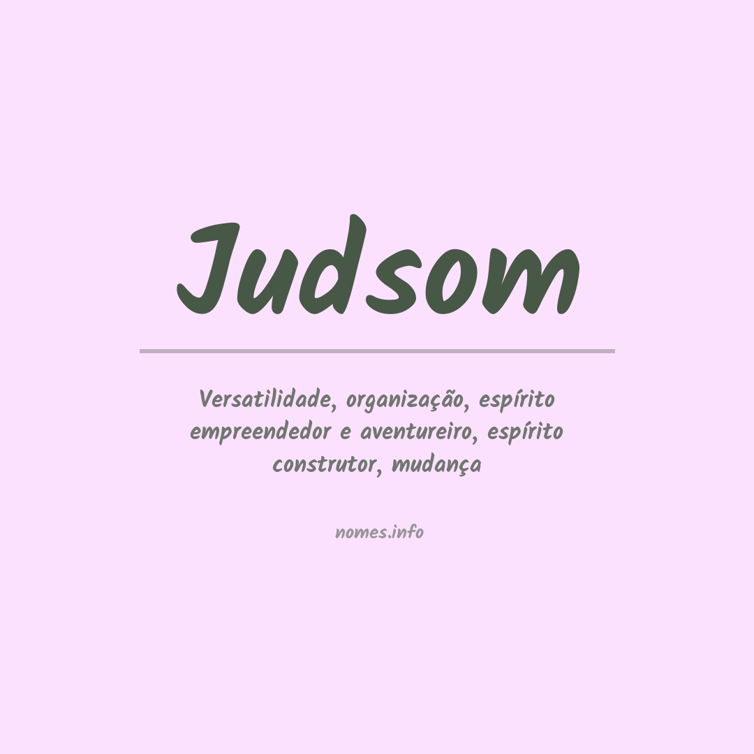 Significado do nome Judsom