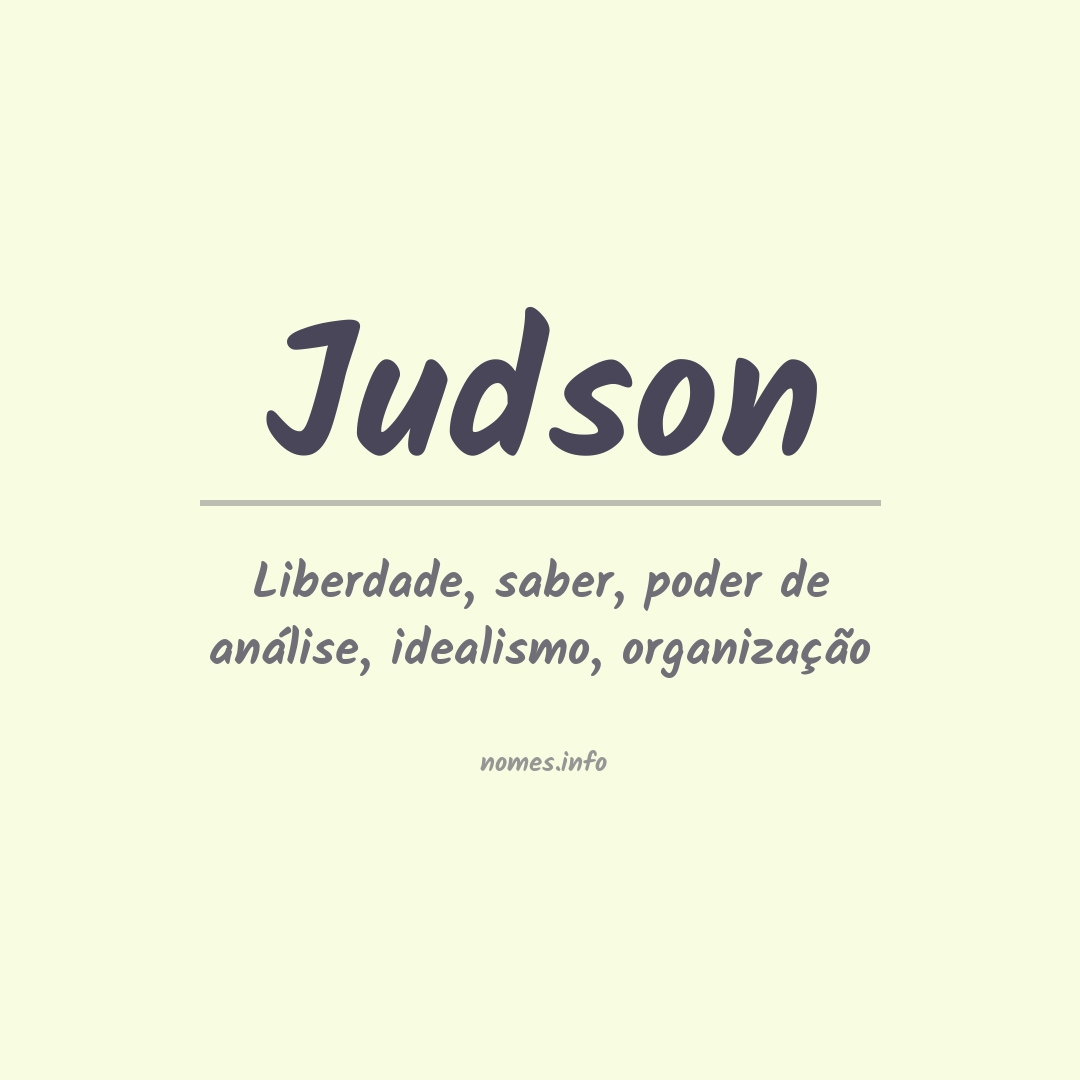 Significado do nome Judson