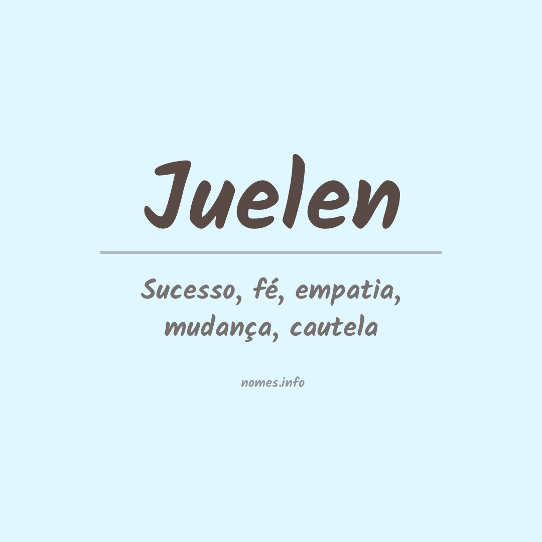 Significado do nome Juelen