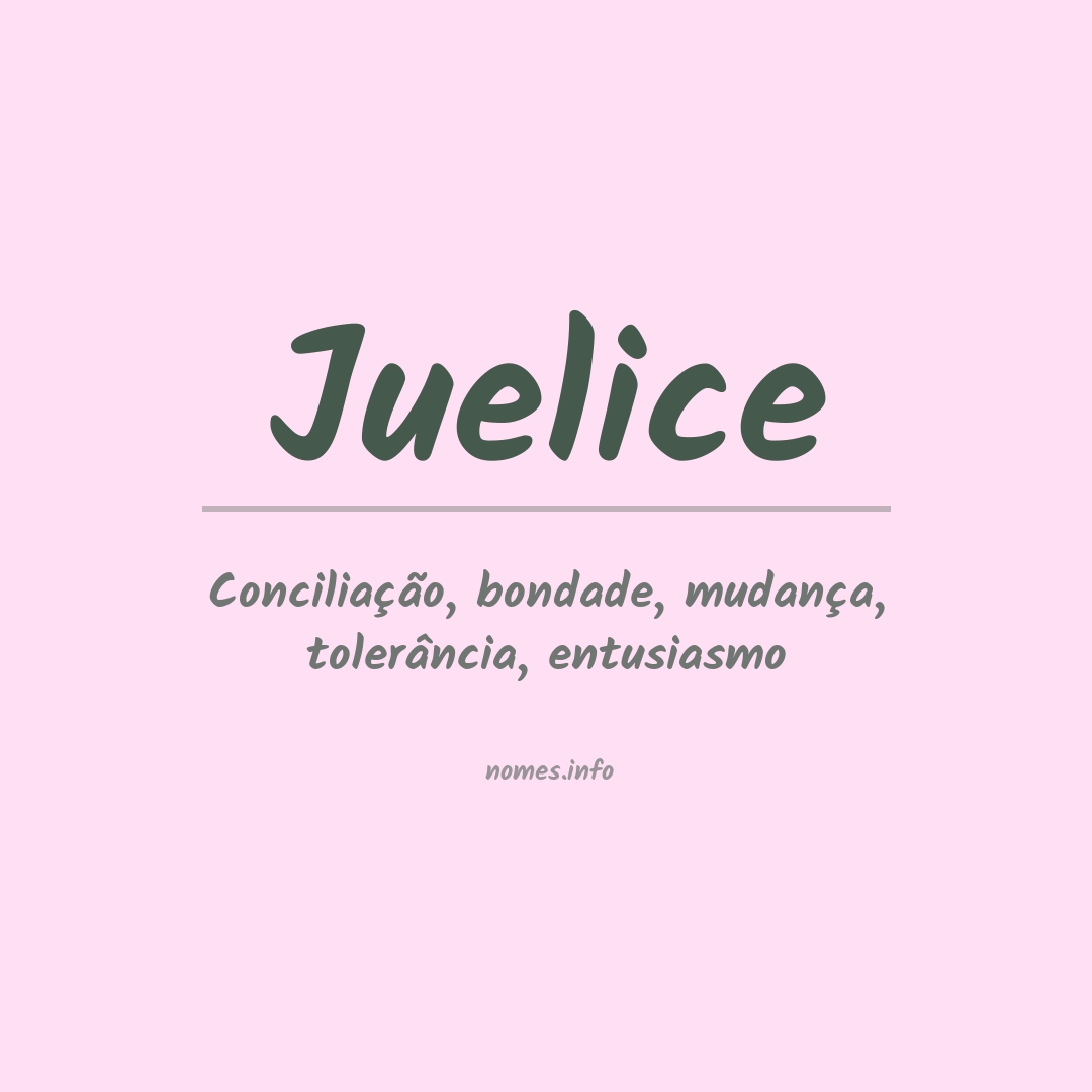 Significado do nome Juelice