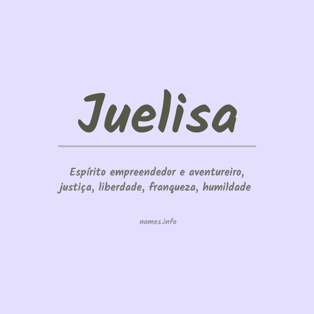 Significado do nome Juelisa