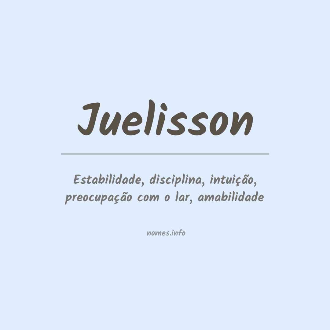 Significado do nome Juelisson