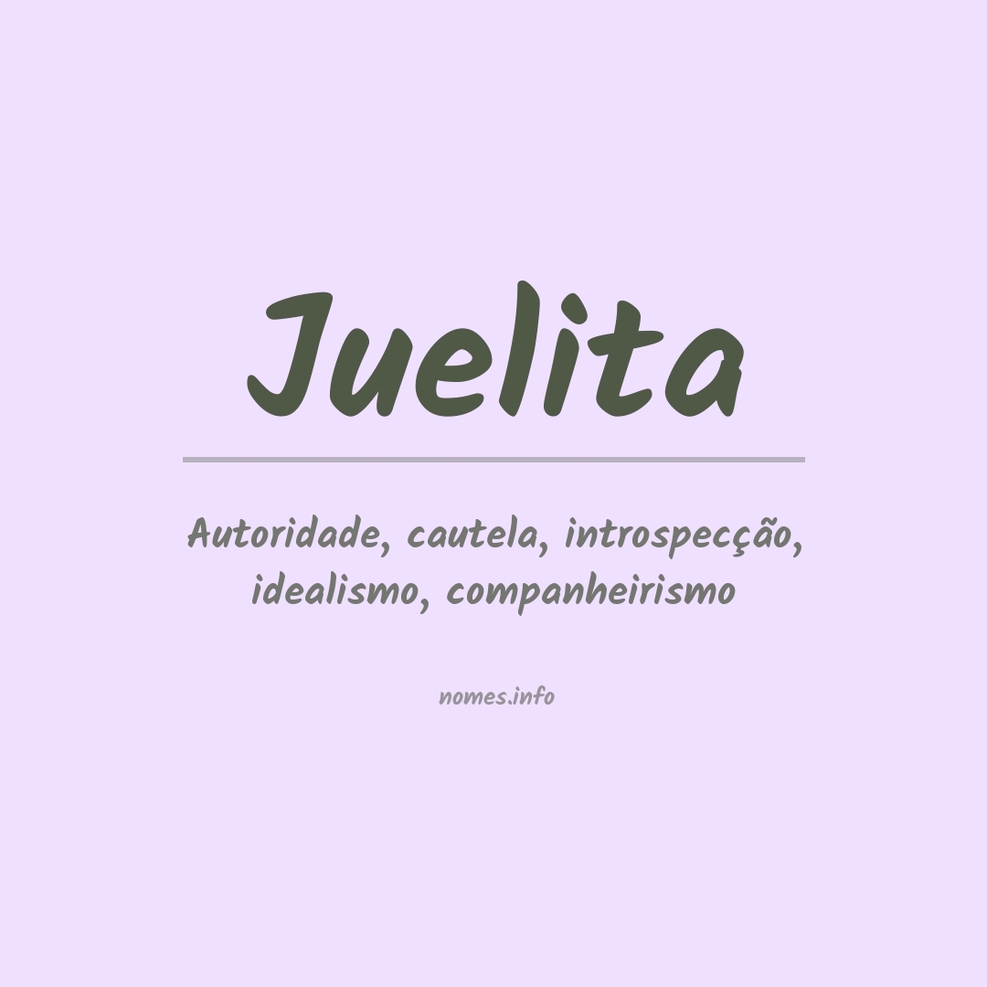 Significado do nome Juelita