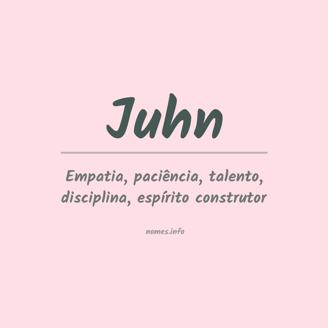 Significado do nome Juhn