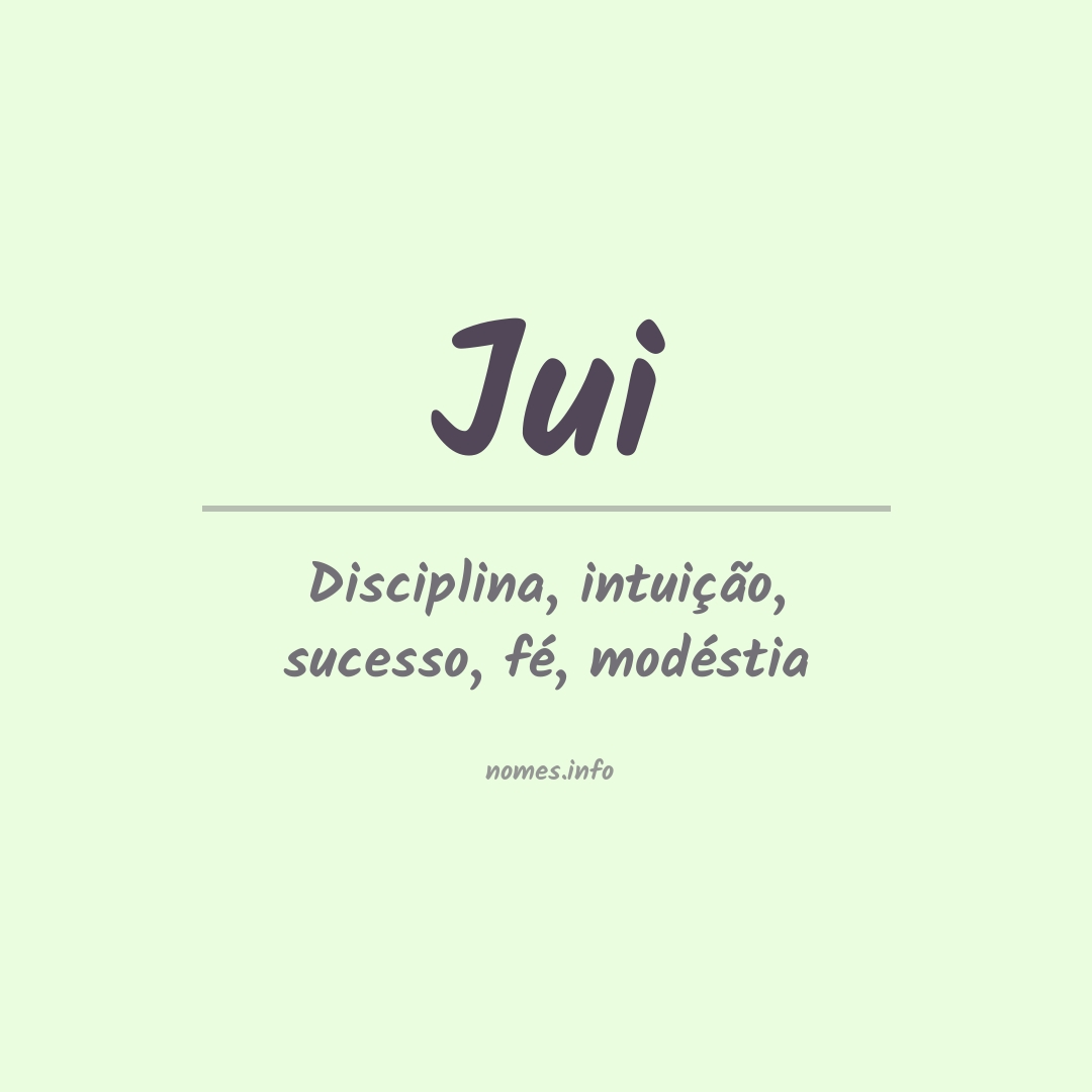 Significado do nome Jui