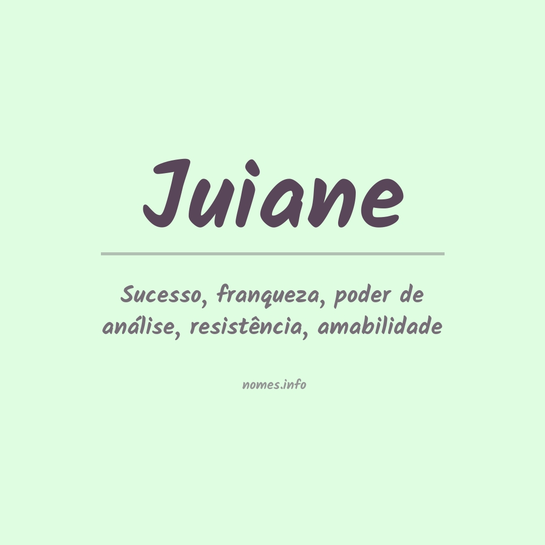 Significado do nome Juiane