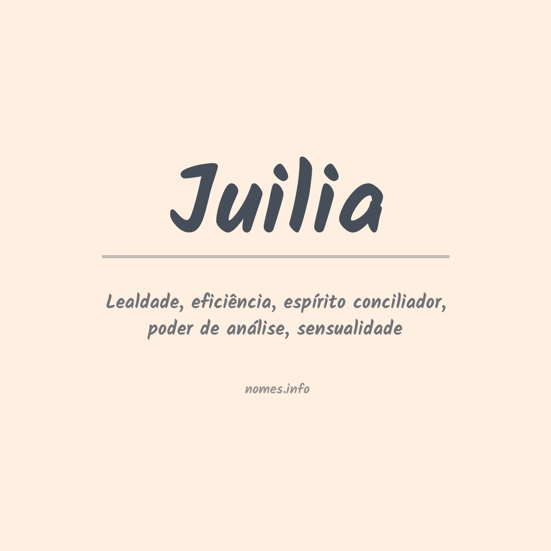Significado do nome Juilia