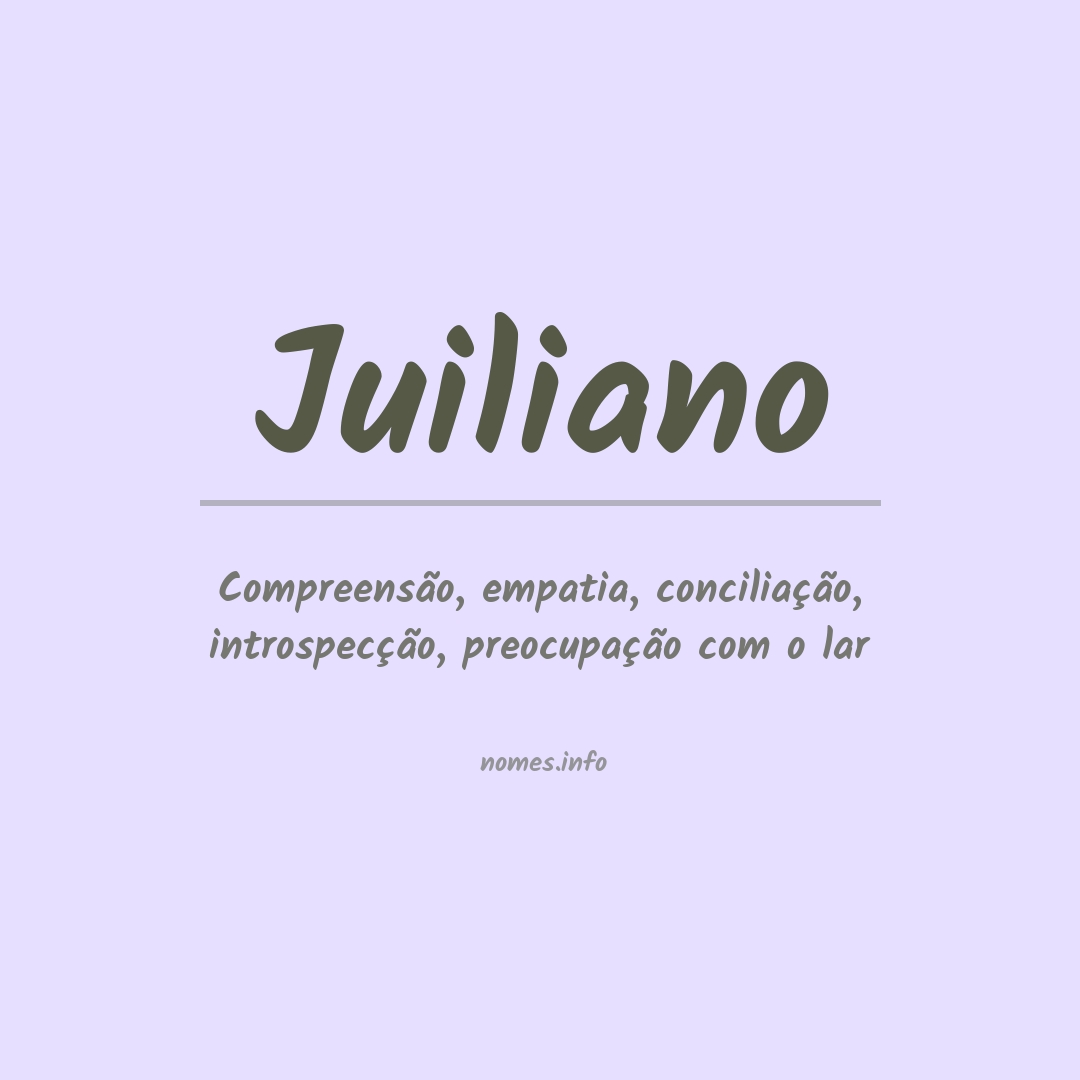 Significado do nome Juiliano