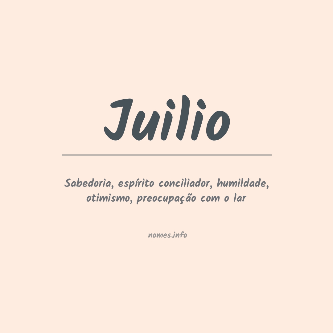 Significado do nome Juilio