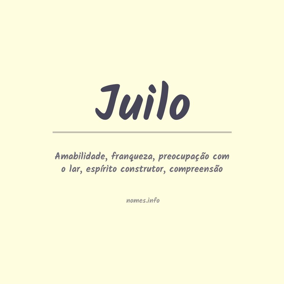 Significado do nome Juilo