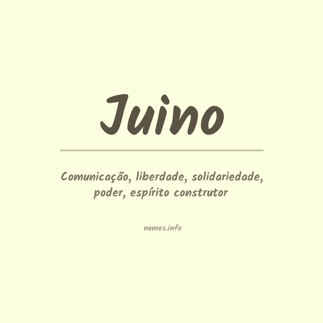 Significado do nome Juino