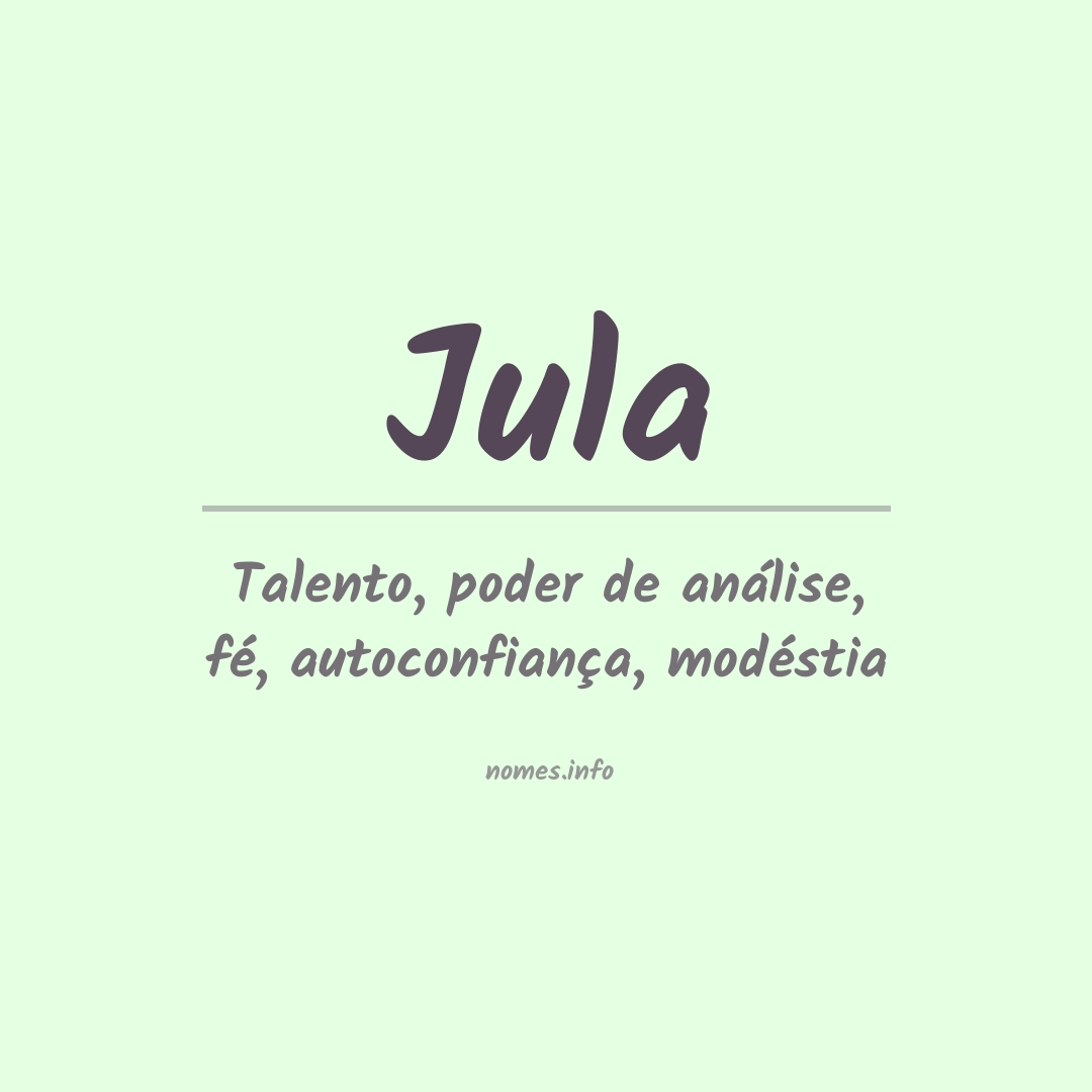 Significado do nome Jula