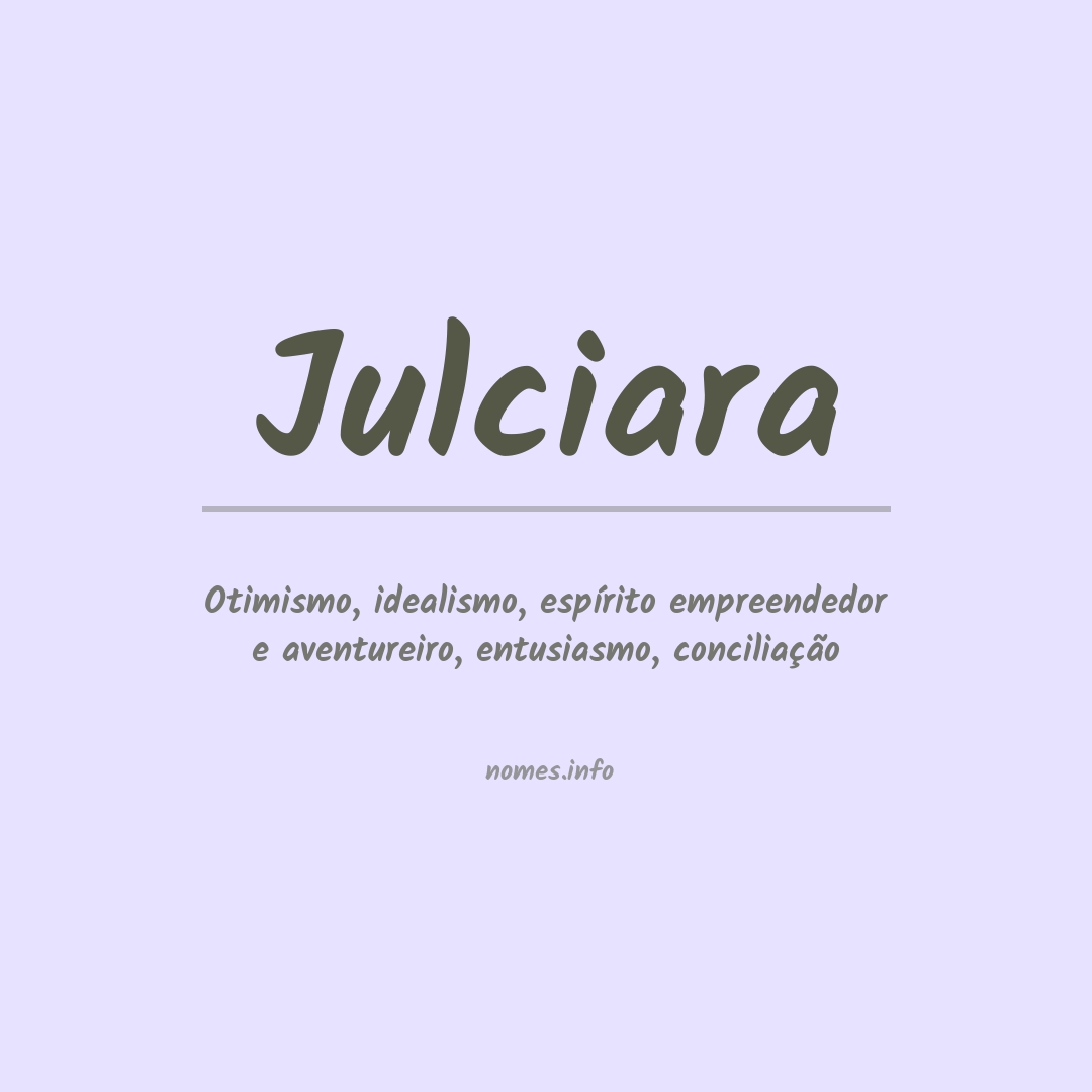 Significado do nome Julciara