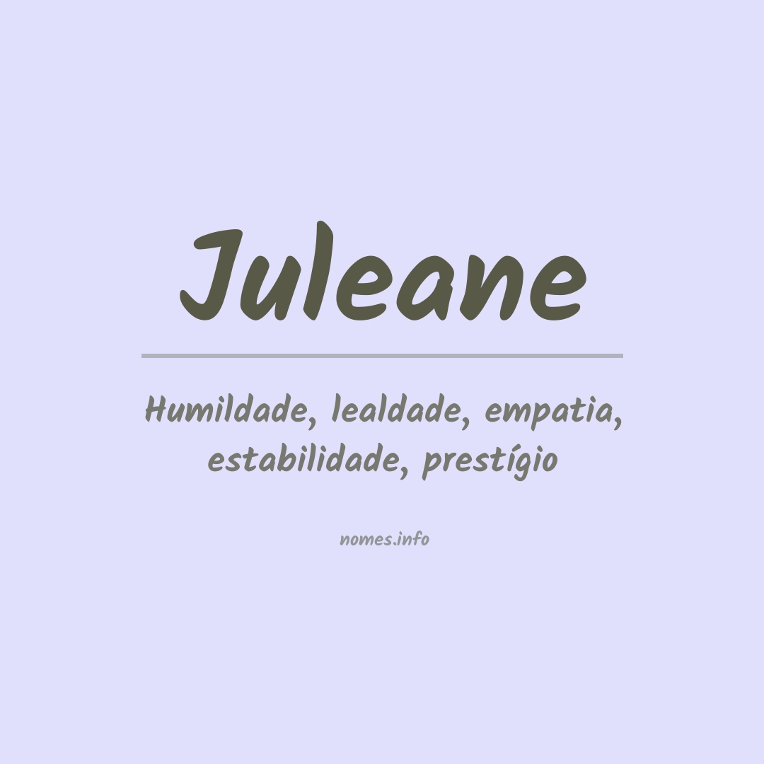 Significado do nome Juleane