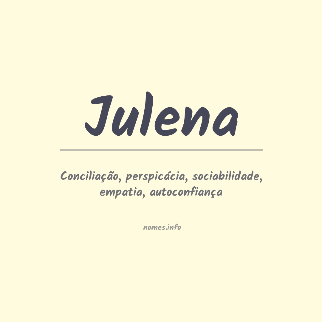 Significado do nome Julena