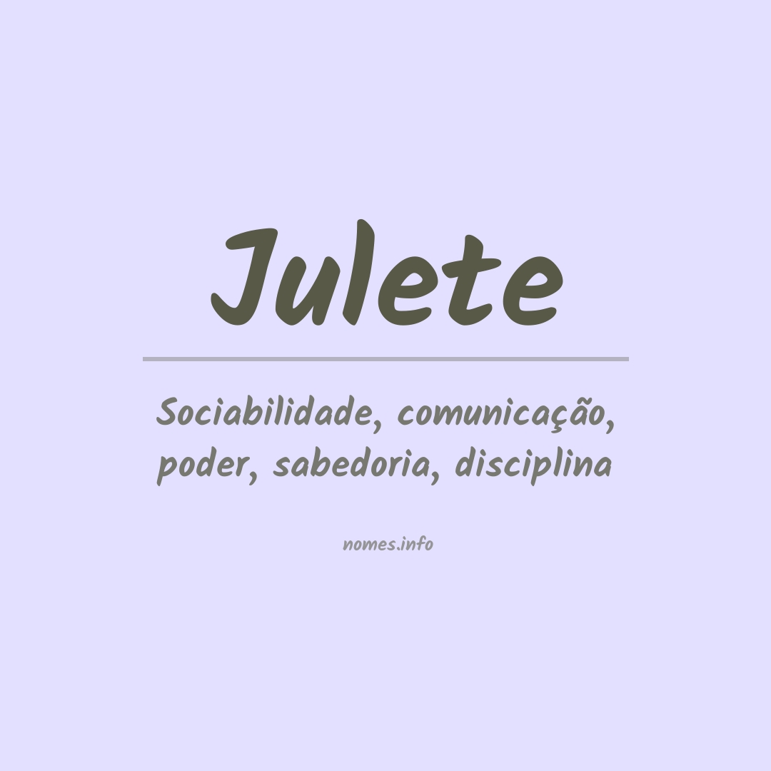 Significado do nome Julete