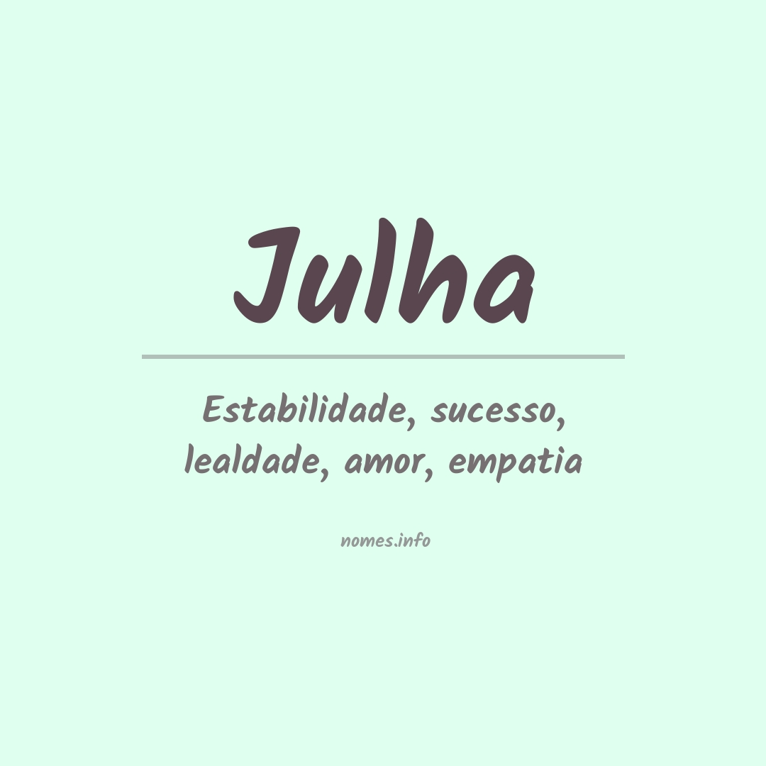 Significado do nome Julha