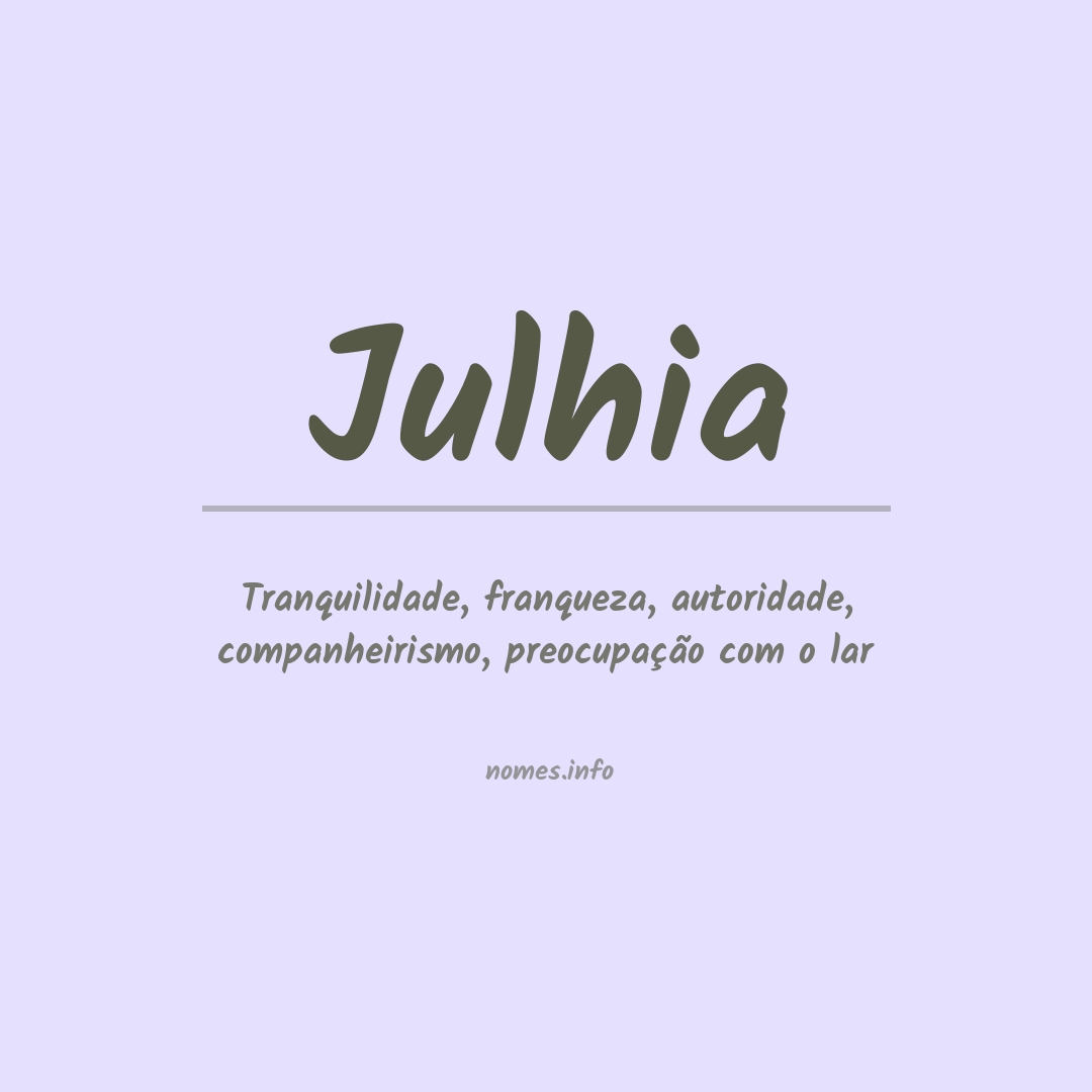 Significado do nome Julhia