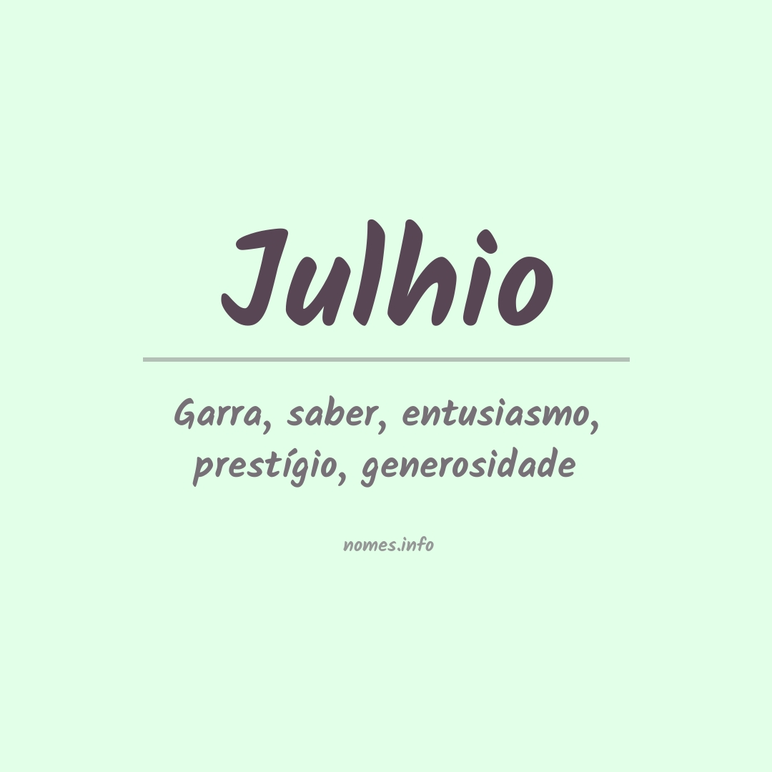 Significado do nome Julhio