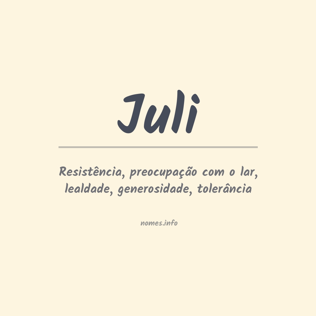 Significado do nome Juli