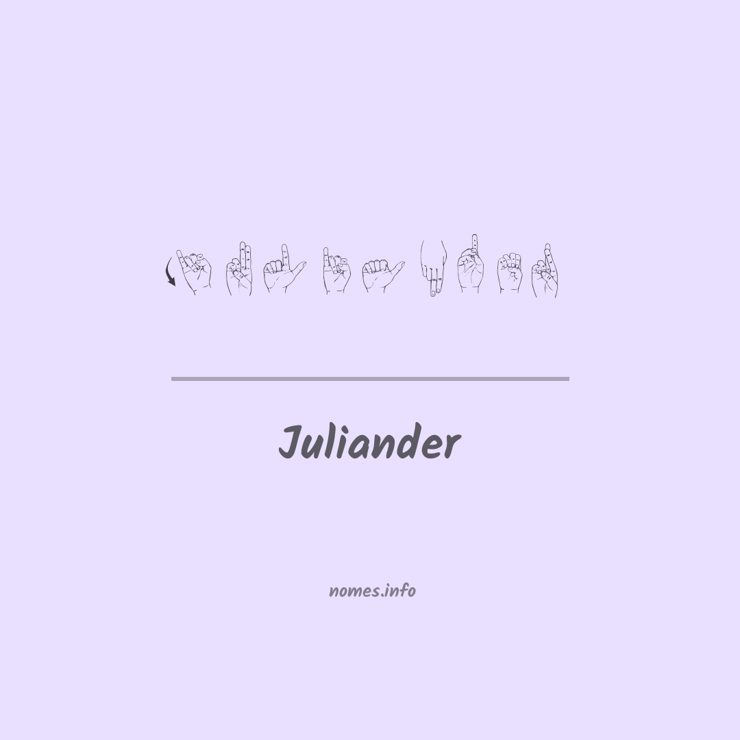 Juliander em Libras