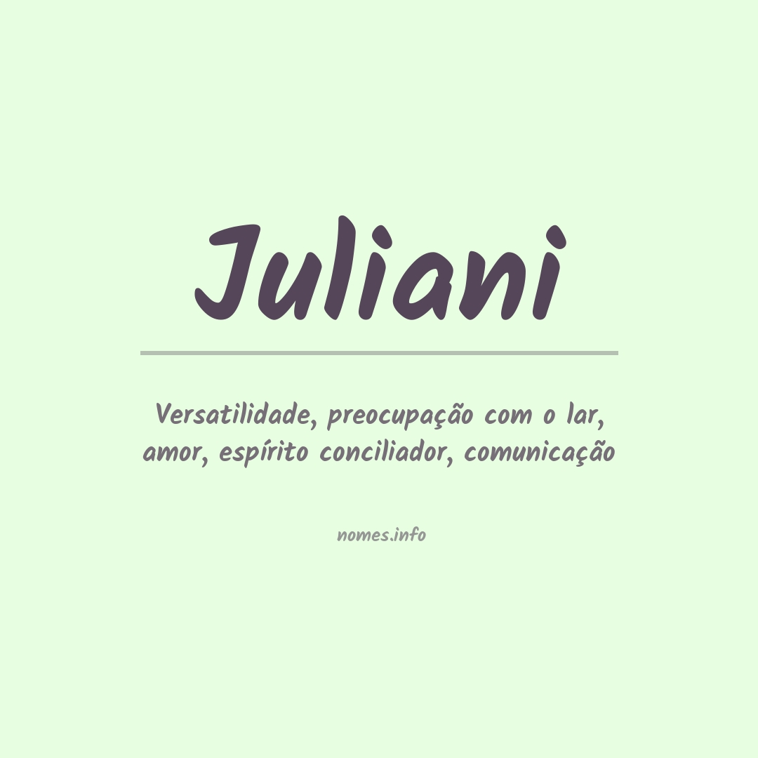 Significado do nome Juliani